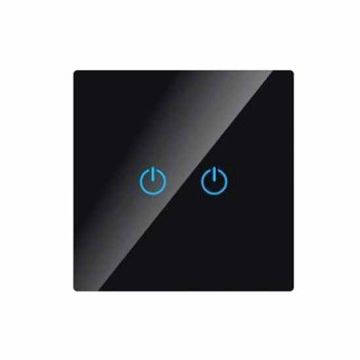 V-TAC VT-5112 touch switch 2-buttons 2 way black recessed body - sku 8387