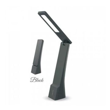 V-TAC VT-1014 lampe de table LED 4W touche color change dimmable portable ABS noir - SKU 8500