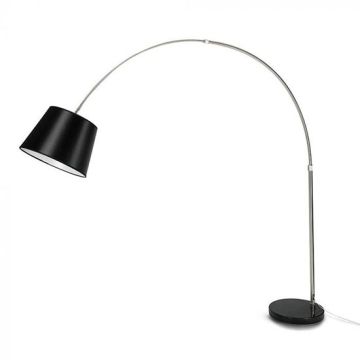 V-TAC VT-7451 Designer floor Lamp Adjustable Metal Bracket E27 Holder black with marble base - sku 8564