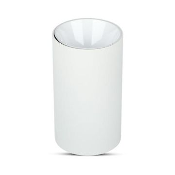 V-TAC VT-882 boîtier fitting rond montage en surface blanc+blanc pour Spotlights LED GU10-GU5.3 - SKU 8588