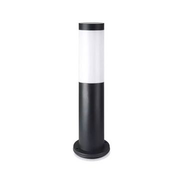 V-TAC VT-838 ground fixing Wall bollard lamp 45cm with stainless steel black body IP44 holder 1xE27 - sku 8593