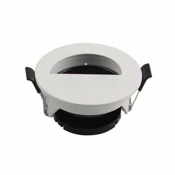 V-TAC VT-884 GU10-GU5.3 Fitting White+Black round half circle 15°Adjustable for Spotlights - SKU 8599