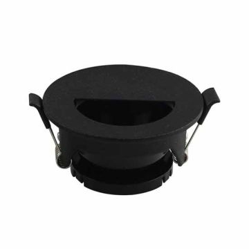 V-TAC VT-884 Plafond Rond demi cercle noir+noir réglable 15° pour Spotlights LED GU10-GU5.3 - SKU 8608