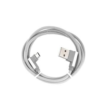 V-TAC VT-5361 1M Micro USB 2.4A fast charging USB 2.0 data cable Nylon Grey Diamond Series - sku 8636