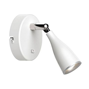 V-TAC VT-805 Applique LED 4,5W blanc réglable avec interrupteur ON/OFF applique murale blanc chaud 3000K - SKU 218675