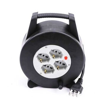 V-TAC 10M Extension Cord Reel Italian standard with outlets 4 Schuko 10/16A Overload Protector - sku 8701