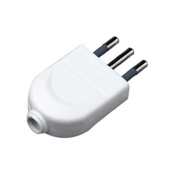 V-TAC Electric Wire Plug 16A 2P+T Italian standard screw terminals PC White - sku 8718