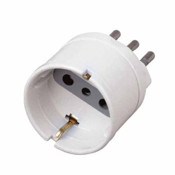 V-TAC schuko plug adapter 10A to plug 2P+T 16A Italian standard  - sku 8720