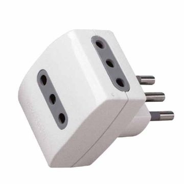 V-TAC Mehrfachsteckdose steckdosenadapter 3-fach buchsen 10A 2P+T Italienischer Standard - sku 8721