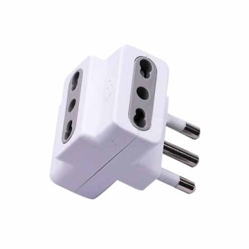 V-TAC Mehrfachsteckdose steckdosenadapter 3-fach buchsen 10/16A 2P+T Italienischer Standard - sku 8722