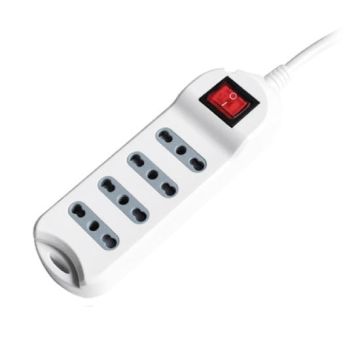 V-TAC Power Strip outlet 4 plugs 10/16A Italian standard on/off light switch - sku 8740