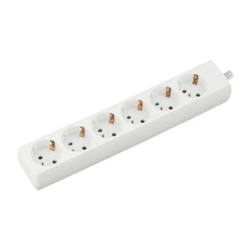 V-TAC VT-1105-2 Power Strip 6 Schuko Outlet 16A EU standard 3680W 1,5mt cable - sku 8760