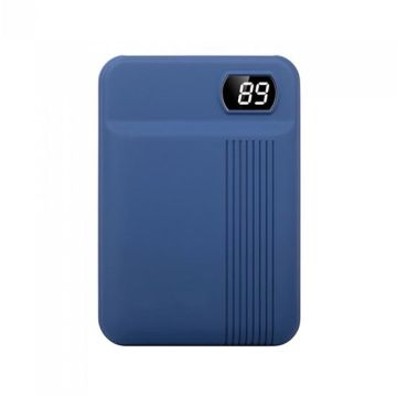 V-TAC VT-3504 Power Bank 10.000mah 2 sortie micro USB 2.1A arevêtement en caoutchouc bleu foncé - sku 8853