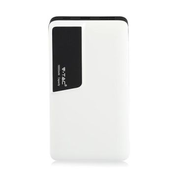 V-TAC VT-3511 Power Bank caricabatterie portatile 10.000mah 1 uscita USB 5V 2.1A bianco - sku 8870