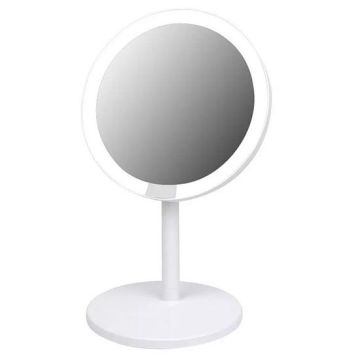 V-TAC VT-7565 Miroir de table rechargeable LED 5W Fonction de gradation tactile blanc froid 6500K Corps ABS blanc - sku 8931