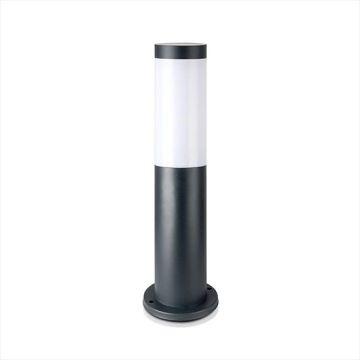 V-TAC VT-838 ground fixing Wall bollard lamp 45cm with stainless steel grey body IP44 holder 1xE27 - sku 8959