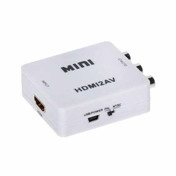 Convertisseur HDMI to RCA AV PAL/NTSC Video and Audio L/R