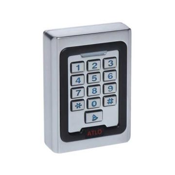 Standalone Keypad Access Control 12V key lock with RFID reader - Silver Metal IP40