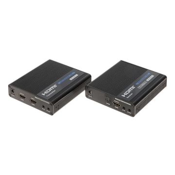 Estensore RX+TX HDMI extender segnale video UHD 4K UTP cat. 6/6A/7 + Kit trasmissione segnale infrarosso IR over ip - 70M