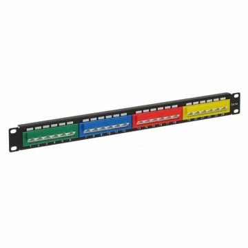 UTP 24 ports 45° Patch panel für Rack-Kasten 19" 1U