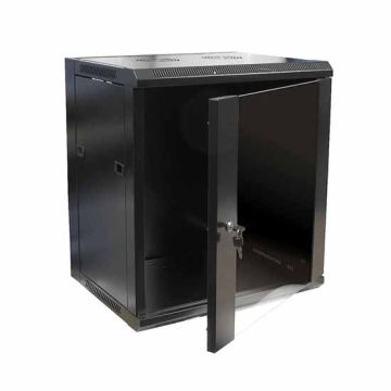 Hanging Rack Cabinet Black RAL9004 19" 12U 450mm