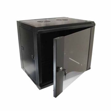 Hanging Rack Cabinet Black RAL9004 19" 9U 450mm