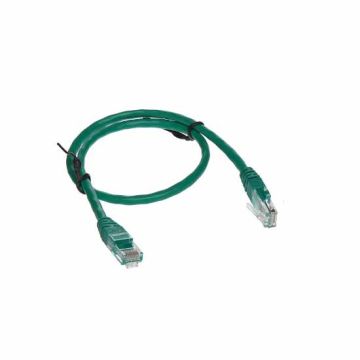 Cable UTP CAT 5e Patch Cord Green 0.5MT RJ-45