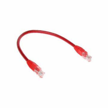 Cavo di rete UTP CAT 5e Rosso Patch Cord 0,2MT Connettori RJ-45