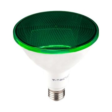 Bombilla LED V-TAC VT-1227 de 17 W, SMD PAR38, E27, 850 lm, luz verde de 80°, resistente al agua IP65 - SKU 92067