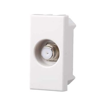 Tv & Sat socket screw type-F compatible Bticino Axolute white color Ettroit AB2252