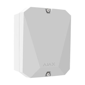 AJAX AJ-MULTITRANSMITTER 868MHz wireless transmitter useful for integrating third-party wired alarm systems white color