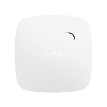 AJAX AJFP FireProtect-W Rilevatore di fumo antincendio wireless 868MHz con sensore di temperatura e sirena integrata colore bianco
