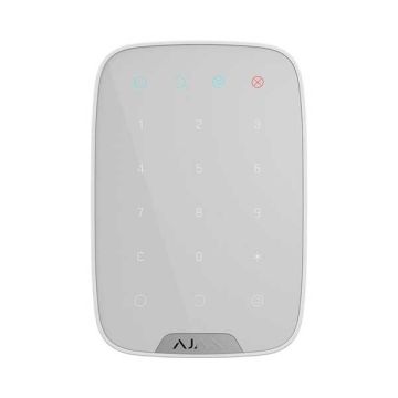 AJAX AJKP KeyPad Tastiera wireless e touch senza fili wireless 868MHz usata per inserire/disinserire il sistema di sicurezza ajax colore bianco
