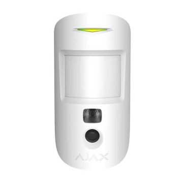 AJAX MotionCam AJMC Motion detector PIR 868MHz wireless with a photo camera to verify alarms white