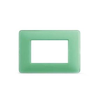 Placca 3 moduli AM4803CVC - colore te verde - serie MATIX Bticino
