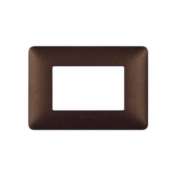 3-module cover plate AM4803TGG - coffee brown color - BIXino MATIX series