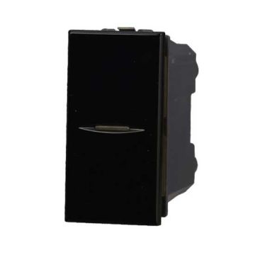 Umschalter 1P 16A Bticino Livinglight kompatibler schwarz farbe Ettroit AN0901