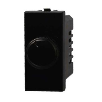 Knob dimmer compatible Bticino Axolute for resistive loads 100W-1000W black color Ettroit AN1301