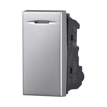 ETTROIT AG0401 Interruttore 1P 16A Unipolare Colore Grigio Compatibile Con Bticino Axolute