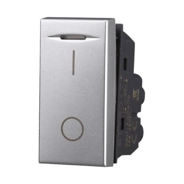 ETTROIT AG0402 Switch 0-1 Bipolar 16A Gray Color Compatible with Bticino Axolute