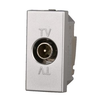 ETTROIT AG2253 Male Pass-through TV Socket Connector Gray Color Compatible with Bticino Axolute