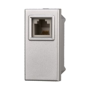 ETTROIT AG2354 Telephone Connector RJ11 Socket Gray Color Compatible with Bticino Axolute