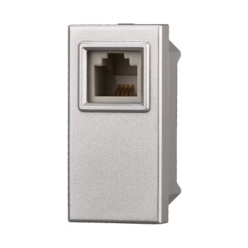 ETTROIT AG2354 Connecteur téléphonique Prise RJ11 Couleur Gris Compatible avec Bticino Axolute