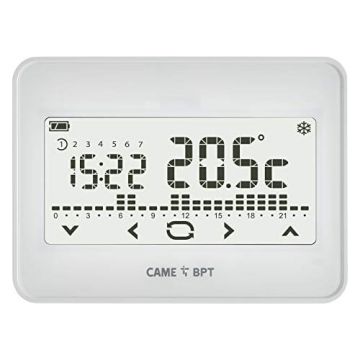 BPT TH/550 WH Wall-mounted touch screen programmable thermostat with batteries - 845AA-0010