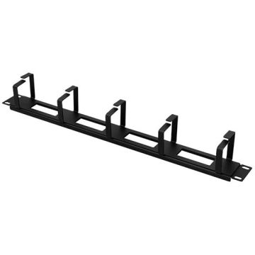 Organisateur de câble 2U pour Armoire rack 19 acier couleur noir RAL 9005