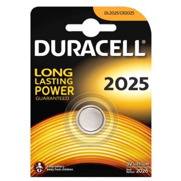 Lithium-Batterie-Taste DURACELL CR2025 3V - Packung mit 1 Stück