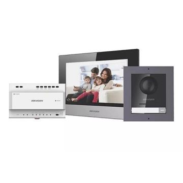 Hikvision DS-KIS702Y Kit Videocitofonico Monofamiliare 7” Touch screen LCD 2-Wire Serie Y Pro Bifilare full hd 1080p IP65 P2P Hik-connect