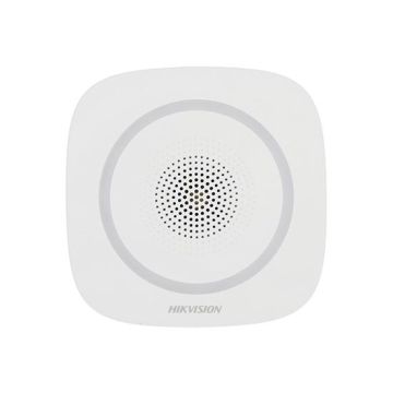 Hikvision AXPRO DS-PS1-I-WE Sirène d'alarme intérieure sans fil Wireless 868MHz indicateur LED rouge 90/110dB