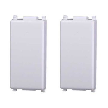 Obturateur paquet 2pcs compatible Vimar Plana couleur blanc Ettroit EV0100