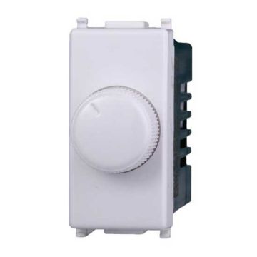 Knob dimmer compatible Vimar Plana for resistive loads 100W-1000W white color Ettroit EV1301